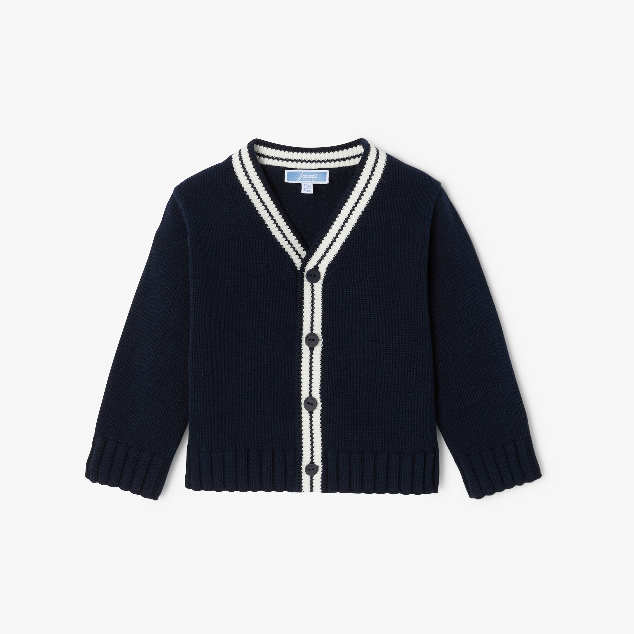Jacadi - Cardigan bebé menino em algodão - MARINHO JACADI