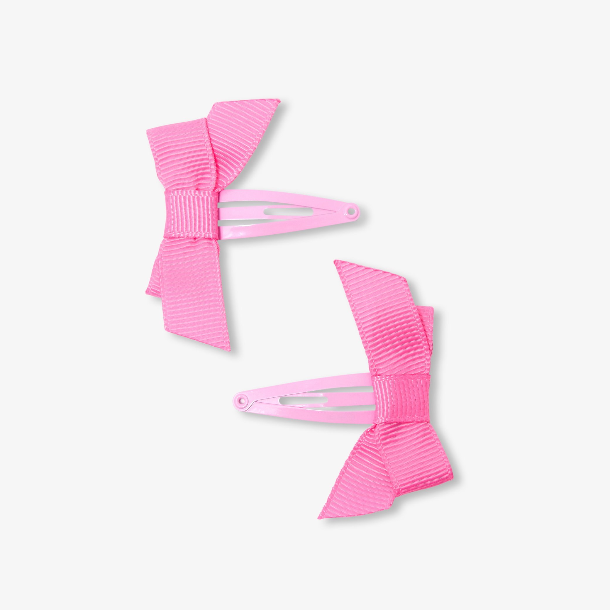 Jacadi - Duo de ganchos cabelo de bebé menina com laço de gorgorão - ROSA/MÚLTICO