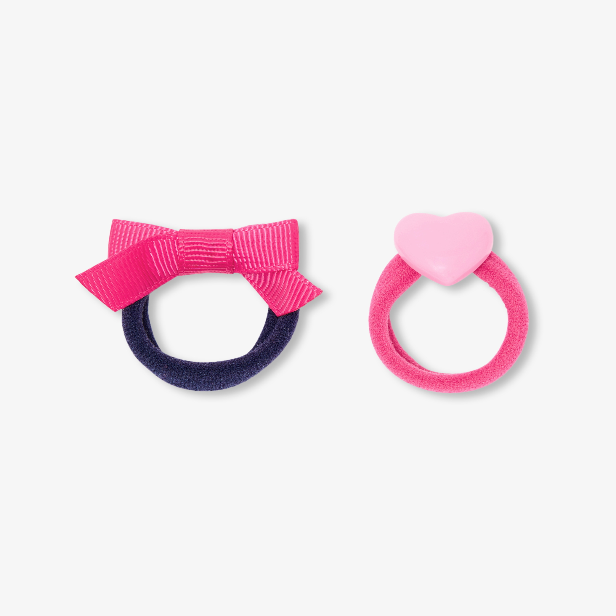 Jacadi - Dois elásticos de cabelo bebé menina - ROSA/MÚLTICO