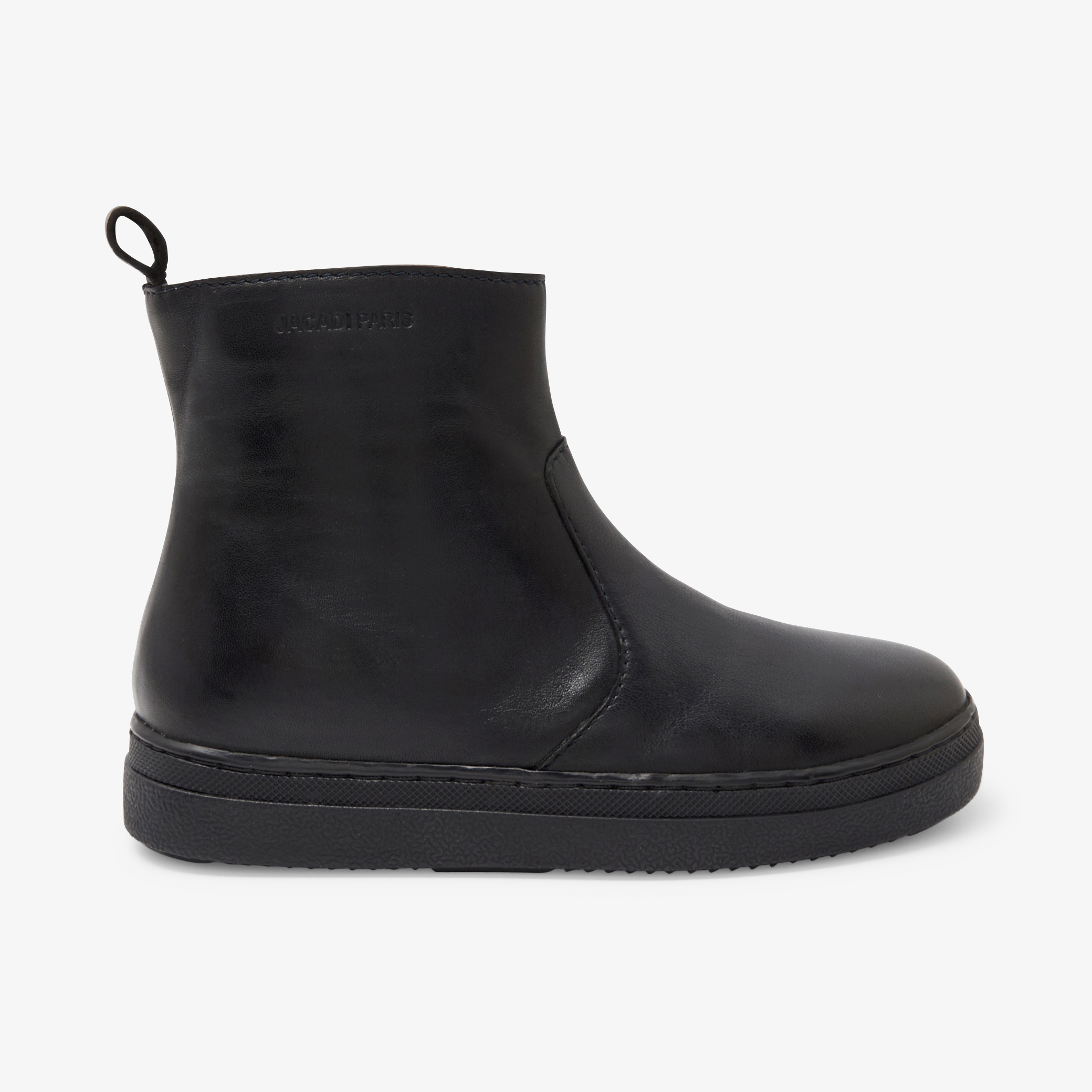 Jacadi - Botins para menina de couro liso - MARINHO JACADI