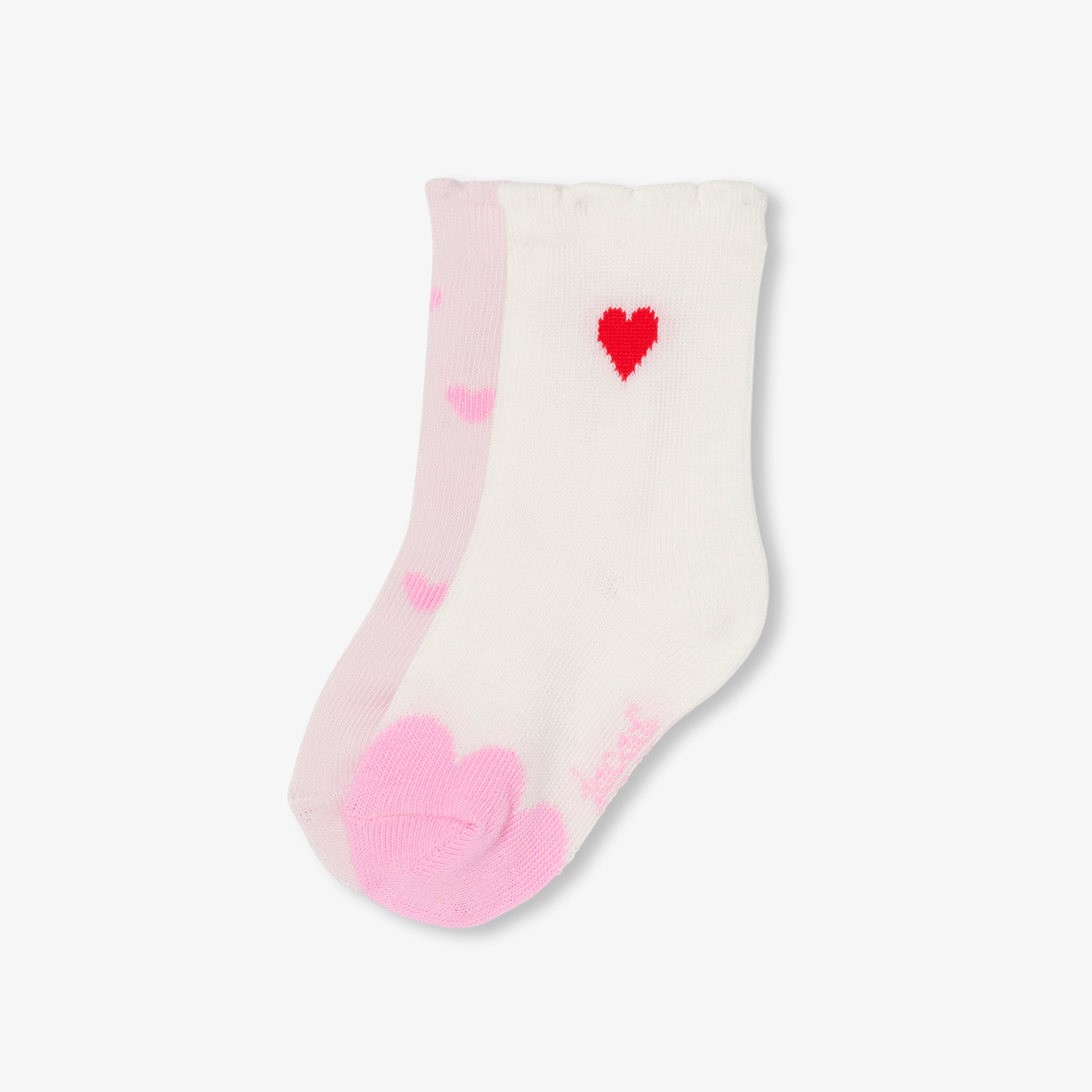 Jacadi - Duo de meias para bebé menina - ROSA/MÚLTICO - Presente de nascimento ideal