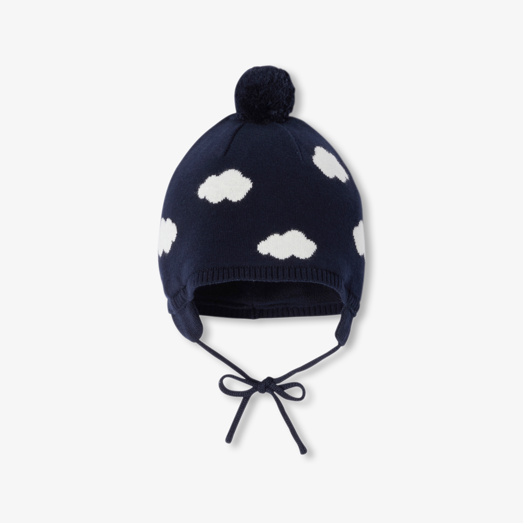 Jacadi - Gorro de bebé motivo nuvem - MARINHO/BLANC - Presente de nascimento ideal
