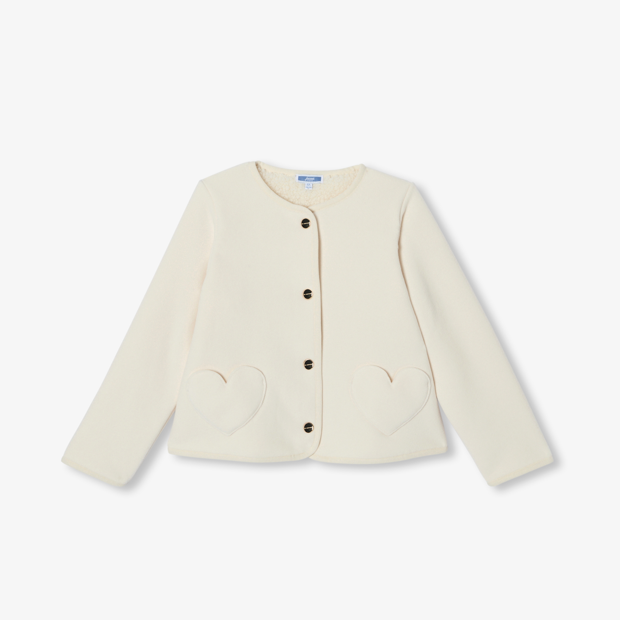 Jacadi - Casaco de polar menina - BRANCO SUAVE JACADI
