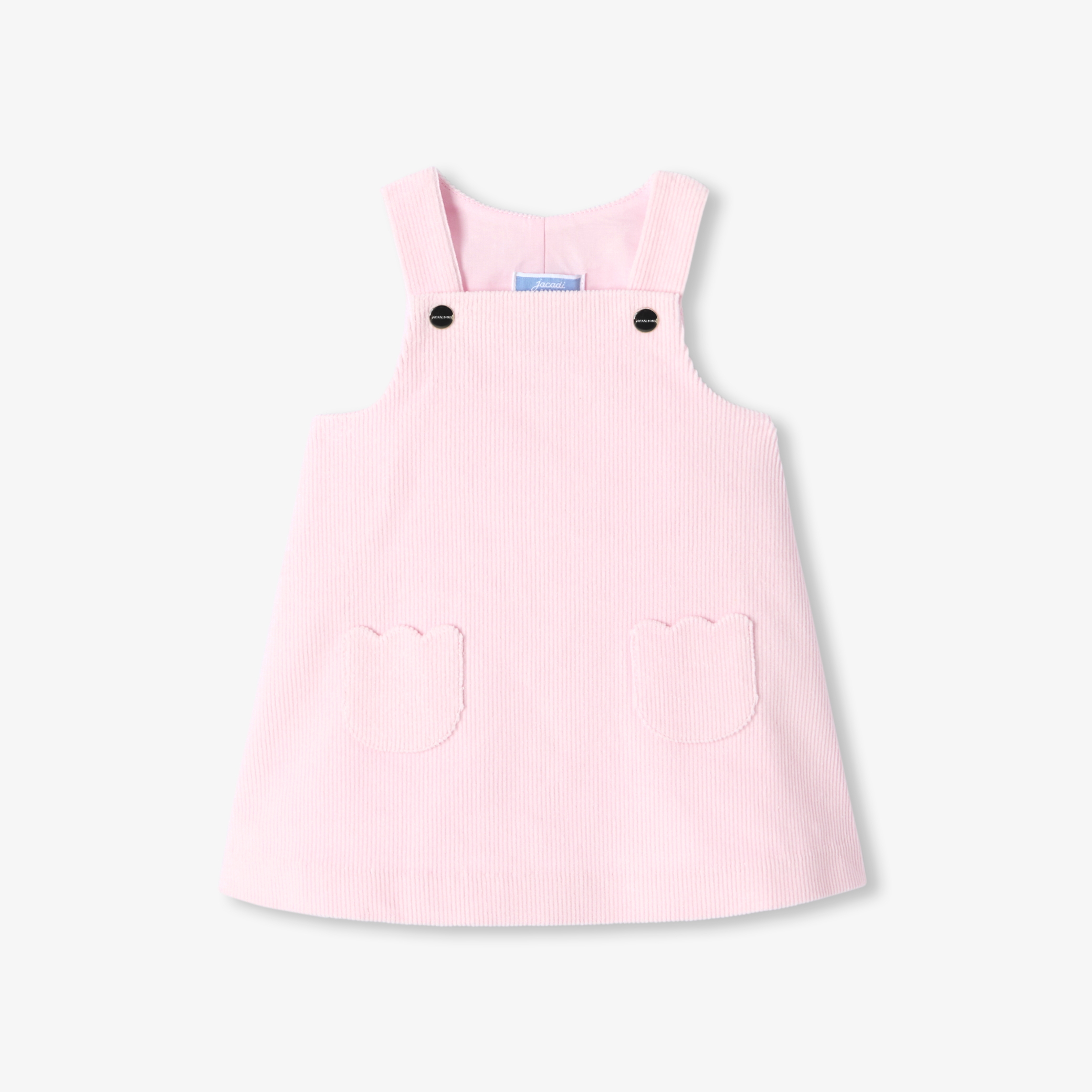 Jacadi - Vestido de alças bebé menina de veludo - ROSA EM PÓ JACADI