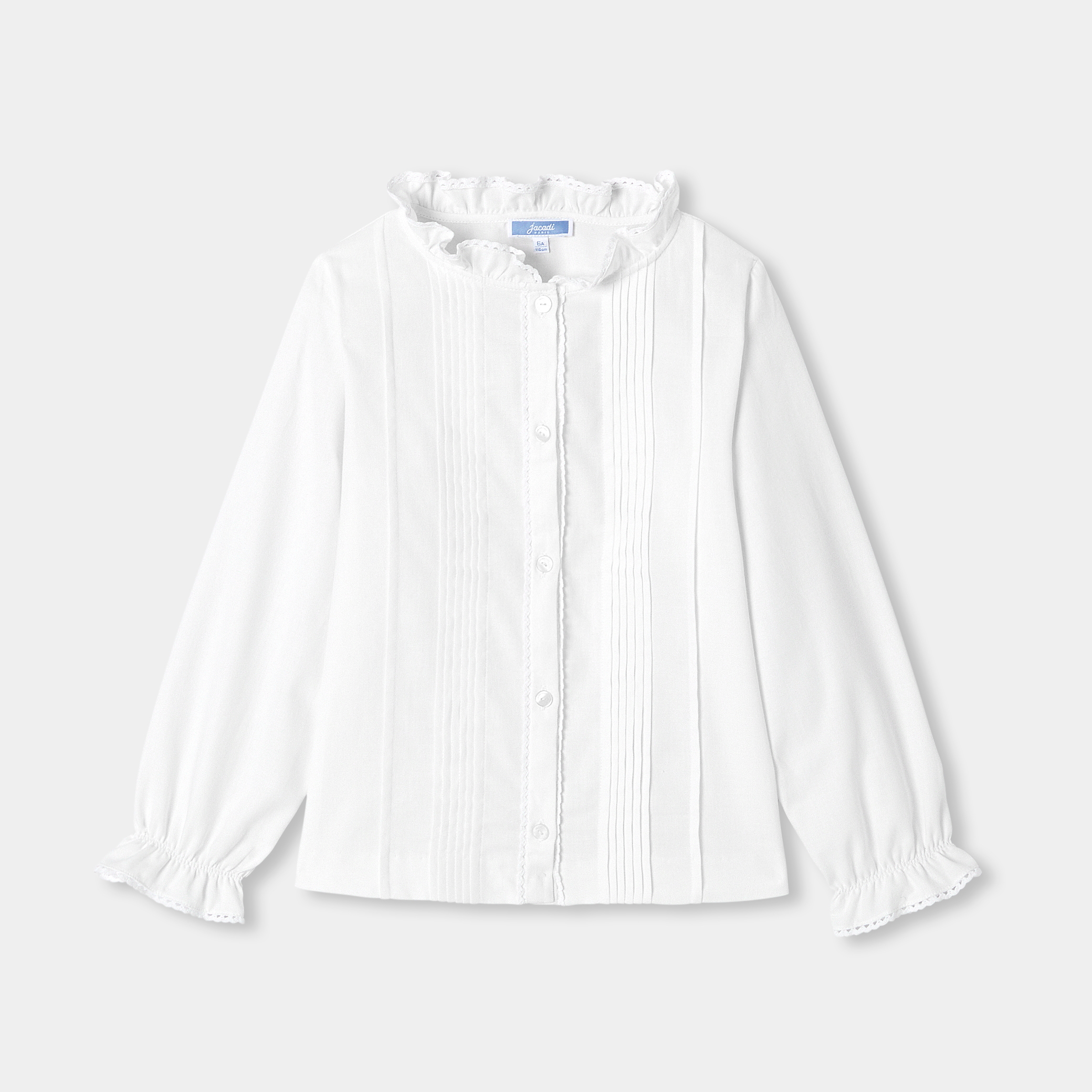 Jacadi - Blusa menina de algodão - BRANCO JACADI