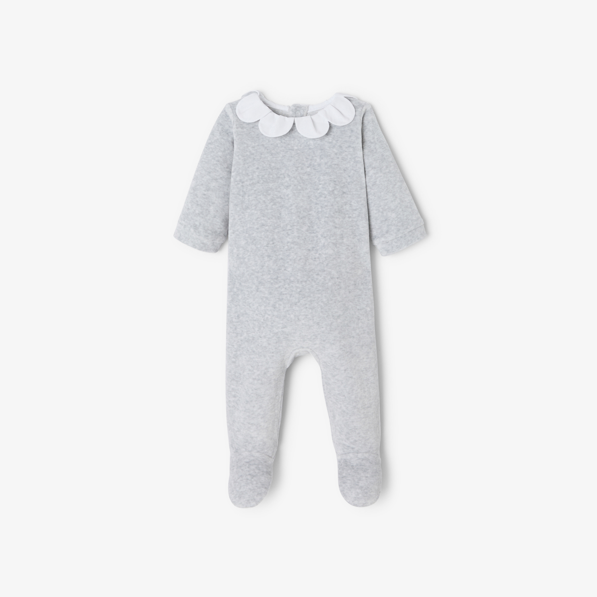 Jacadi - Pijama para bebé menina em veludo - CINZENTO CLARO MESCLADO JACADI