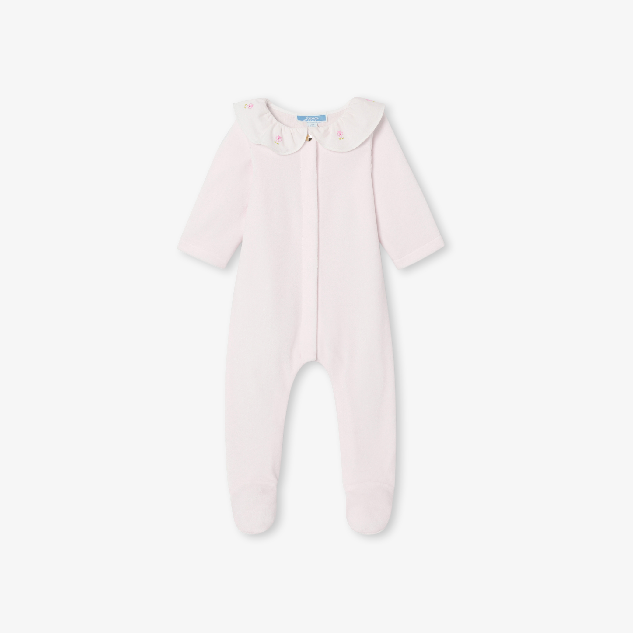 Jacadi - Pijama para bebé menina em veludo - ROSA PÁLIDO JACADI