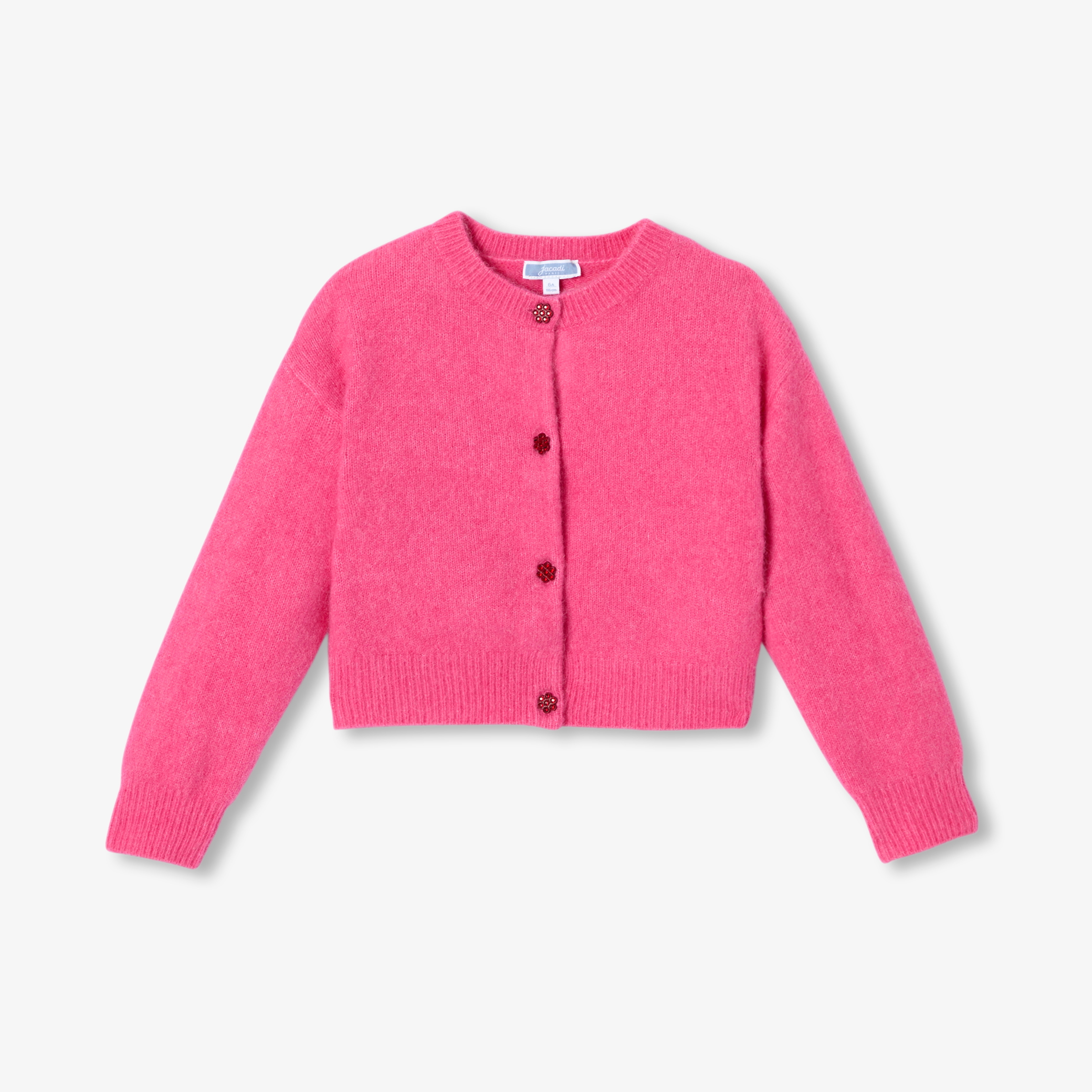Jacadi - Cardigan de lã menina - fúcsia